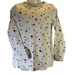 Polarn O Pyret Girls Shirt Top Size 5-6 Years 116 cm Scatter Bloom Floral GOTS